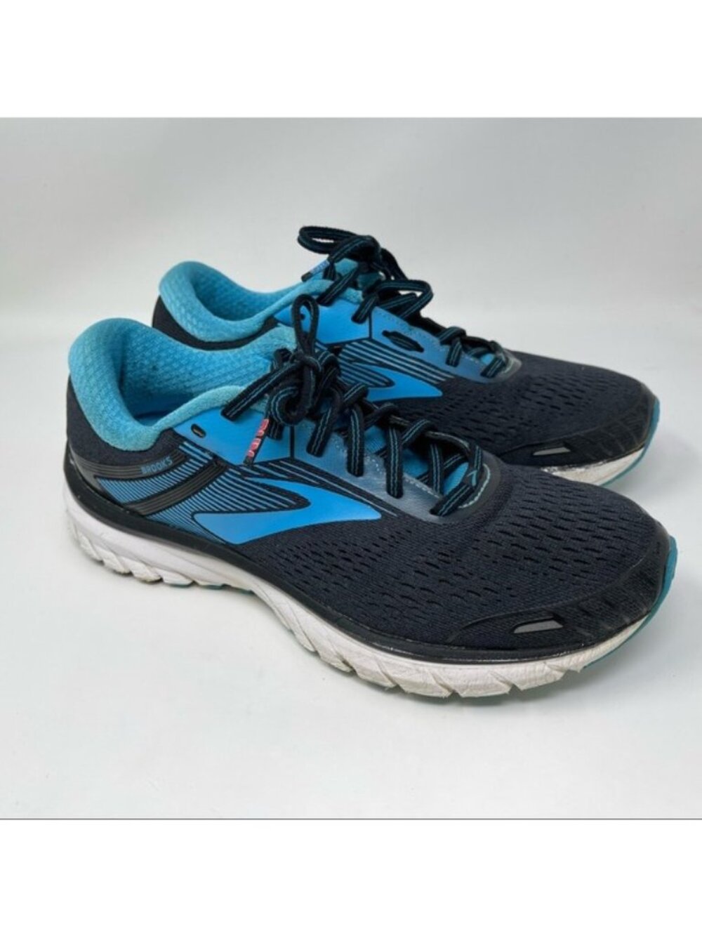 Brooks Adrenaline GTS 18 Womens Running Sneakers Size 10.5 Navy/teal/mint